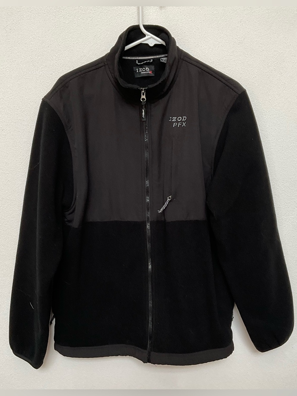 Izod PerformX PFX Fleece Full Zip Athletic Jacket Size Med Men's Outdoor Layer